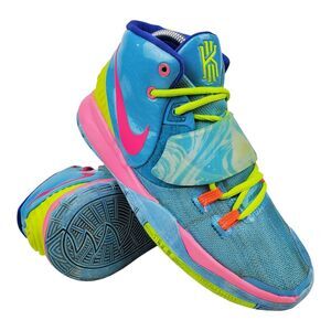 NIKE Shoes KYRIE 6 GS POOL Youth Size 7Y Light Blue Athletic Sneaker CZ4686-409